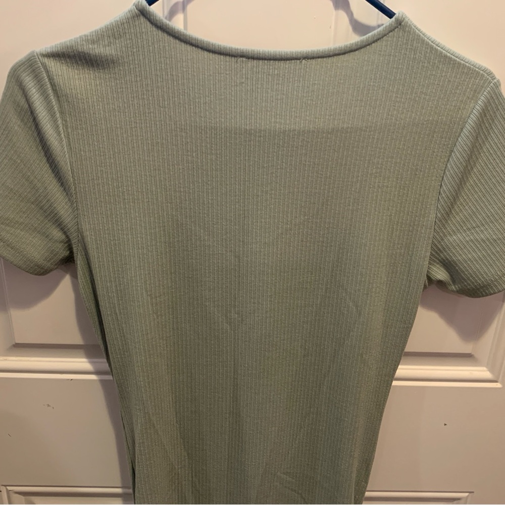 MINKPINK Sage Green Ruched Bodycon Midi Dress Size S - Picture 9 of 9